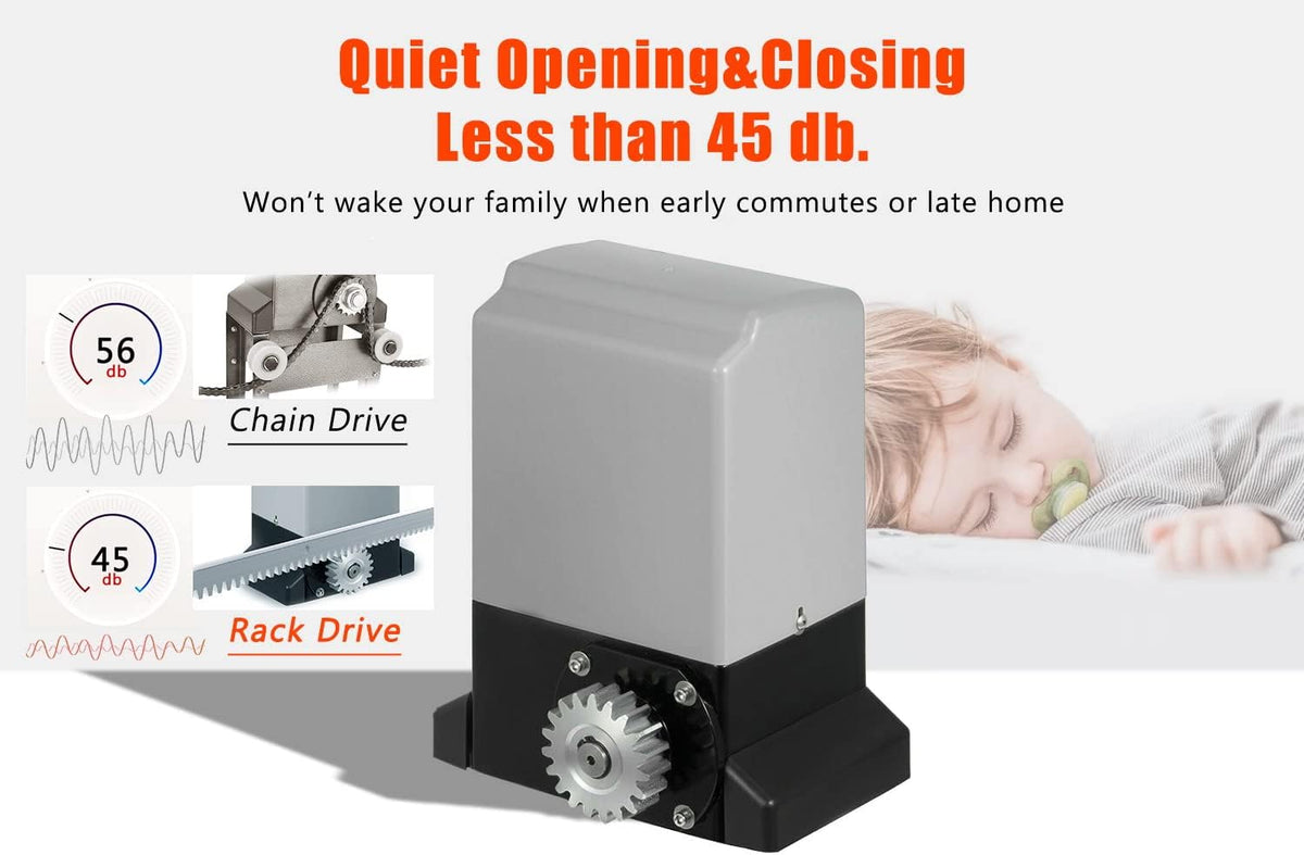 blütezeit 220v automatic sliding gate opener (220~240v), 1800lb, close-up detail