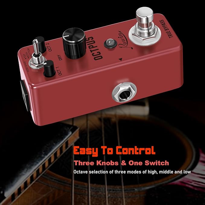 Rowin Polyphonic Octave Guitar Effects Pedal Pure Octopus Digital Mini Single
