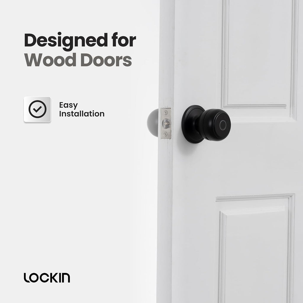 Lockin 4-in-1 Biometric Door Lock, Fingerprint Keyless Entry Indoor Knob