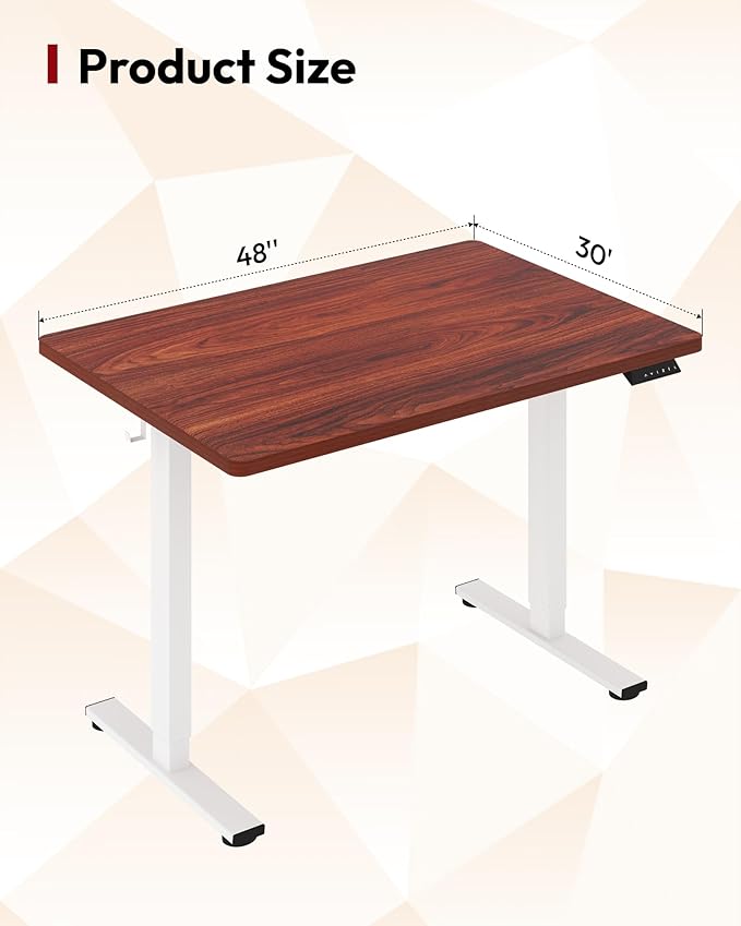 SANODESK Electric Standing Desk 48 x 30 Inches Whole-Piece Desktop Height