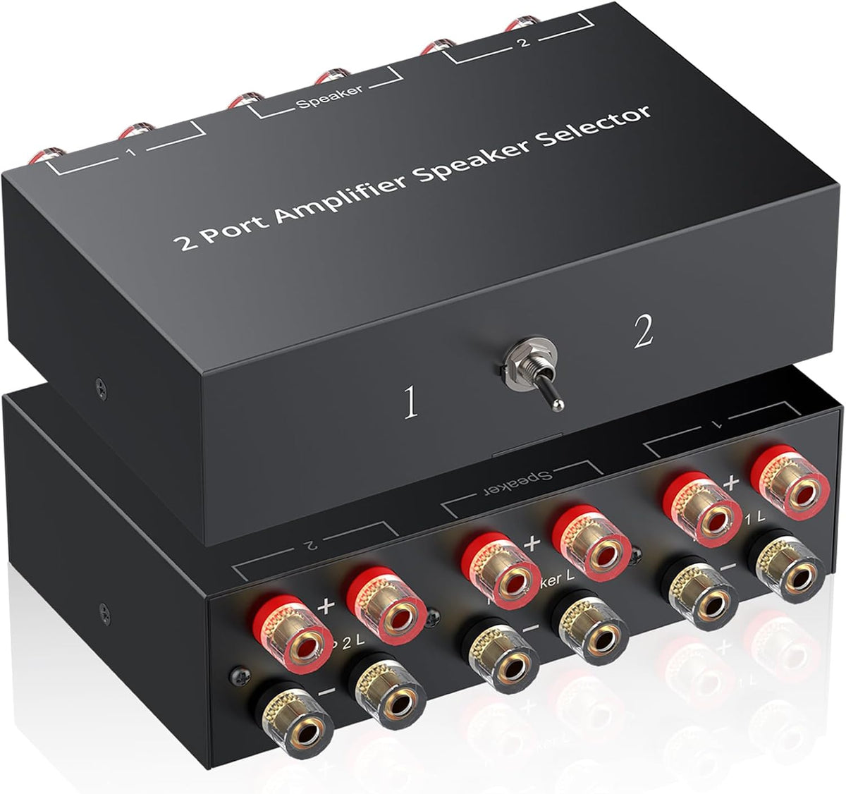 PROZOR 2-in-1-Out Amp Amplifier Speaker Switcher Selector, 2-Way Speaker