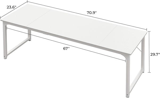 Huuger Computer Desk, 70 Inch Office Desk, Gaming Desk