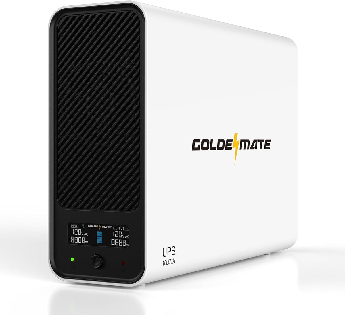 GOLDENMATE 1000VA/600W Lithium UPS Battery Backup and Surge Protector, Backup