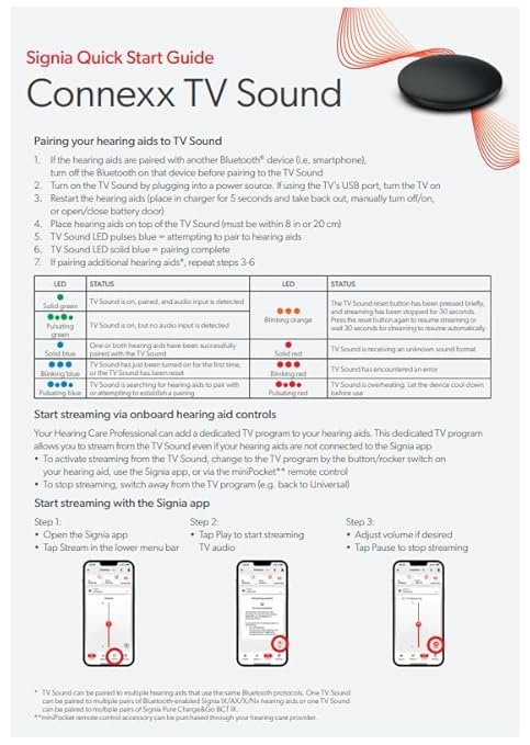 Signia TV Sound Bluetooth Transmitter – Direct Streaming