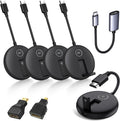 YUYUNLOMN Wireless HDMI Four Receivers and Transmitter, Splitter Plug and Play