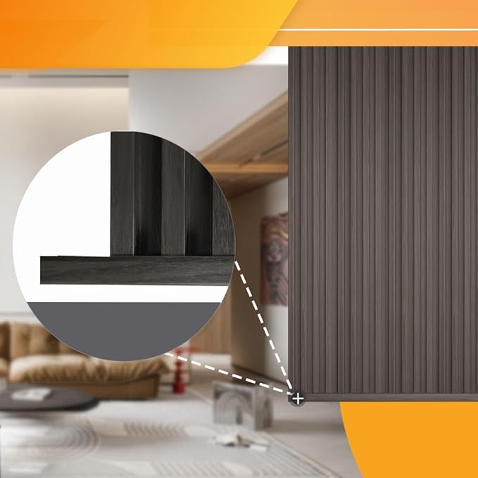 OUZUGIE 8-Pack 57 Inches, WPC Slat Wall Panel Trim, Corner Guard