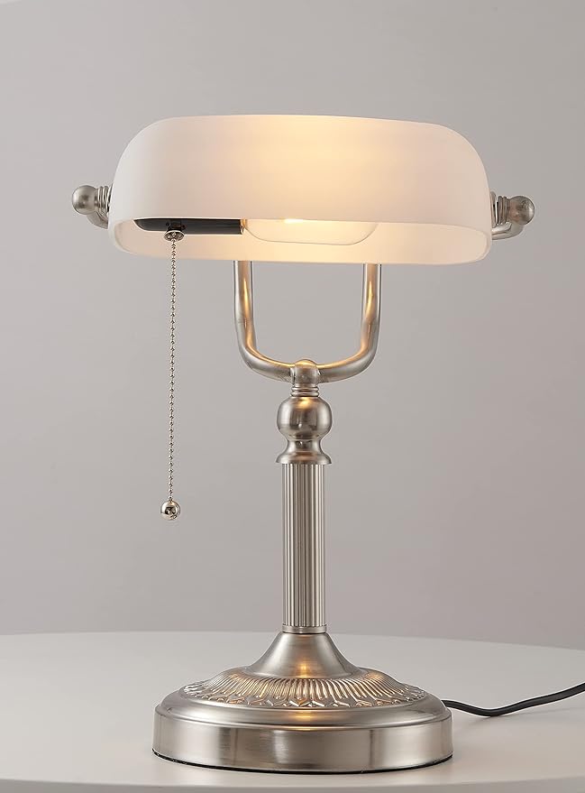 Newrays White Matted Glass Bankers Desk Lamp