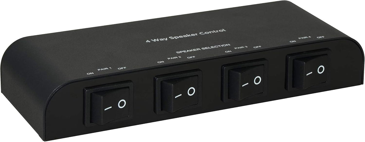 Xtrempro 61051 2 or 4 Way Speaker Switch, 1 in 2 Out or 1 in 4 Out Way Pair