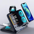 IHAO 5in1 Multi Functional Wireless Charging Station Digital Clock 15W Fast
