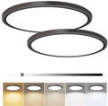 hunhun 2 Pack 16 Inch Dimmable LED Flush Mount Ceiling Light 4800LM Round Light