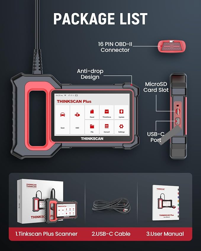 THINKCAR OBD2 Scanner, ThinkScan Plus S7 ABS, IC System Diagnostic Scan Tool