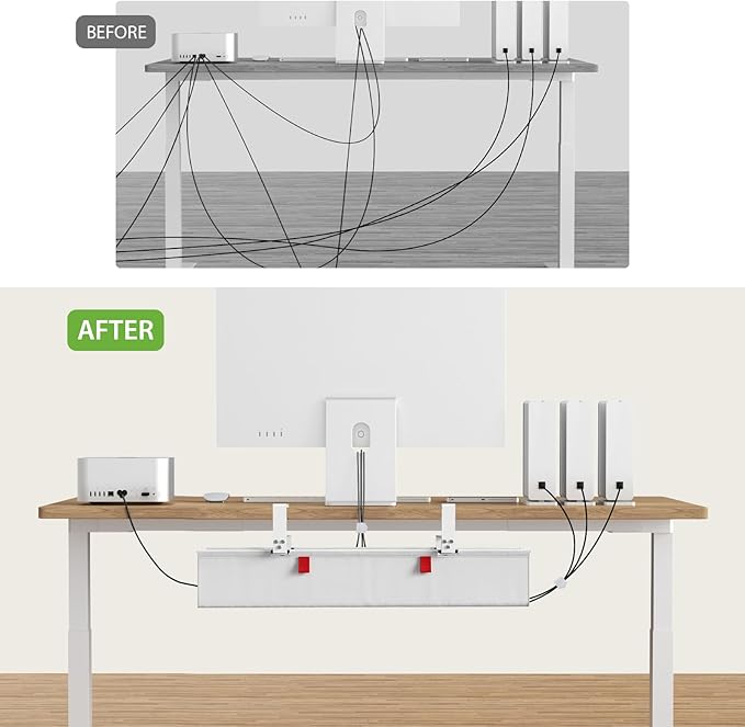KEEGH No Drill Under Desk Cable Management Tray
