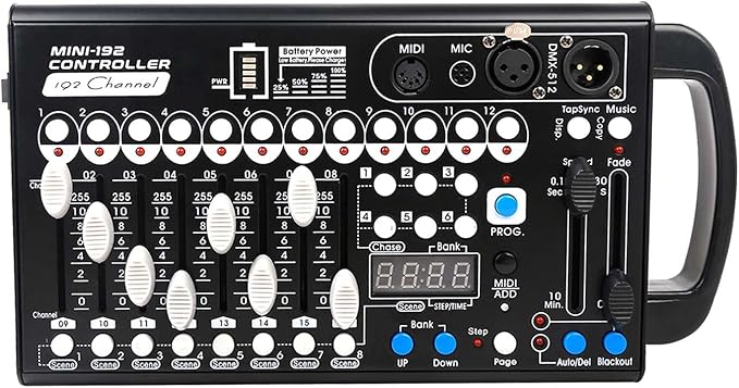 Battery Dmx Controller with Midi, Portable Dmx Controller