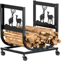 Firewood Rack, Powder Coated Steelwaterproof And Rust Proof