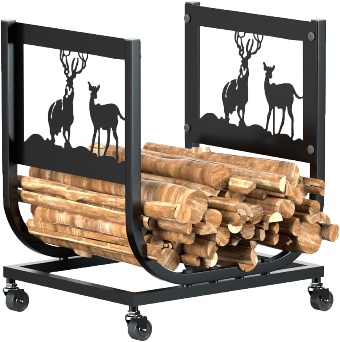 Firewood Rack, Powder Coated Steelwaterproof And Rust Proof
