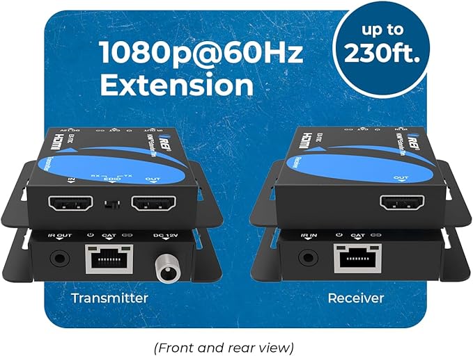 OREI 4K HDMI over Ethernet Extender Over CAT5/CAT6/CAT7,