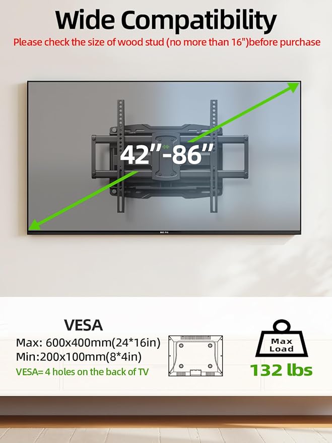 USX Mount Full Motion TV Wall Mount