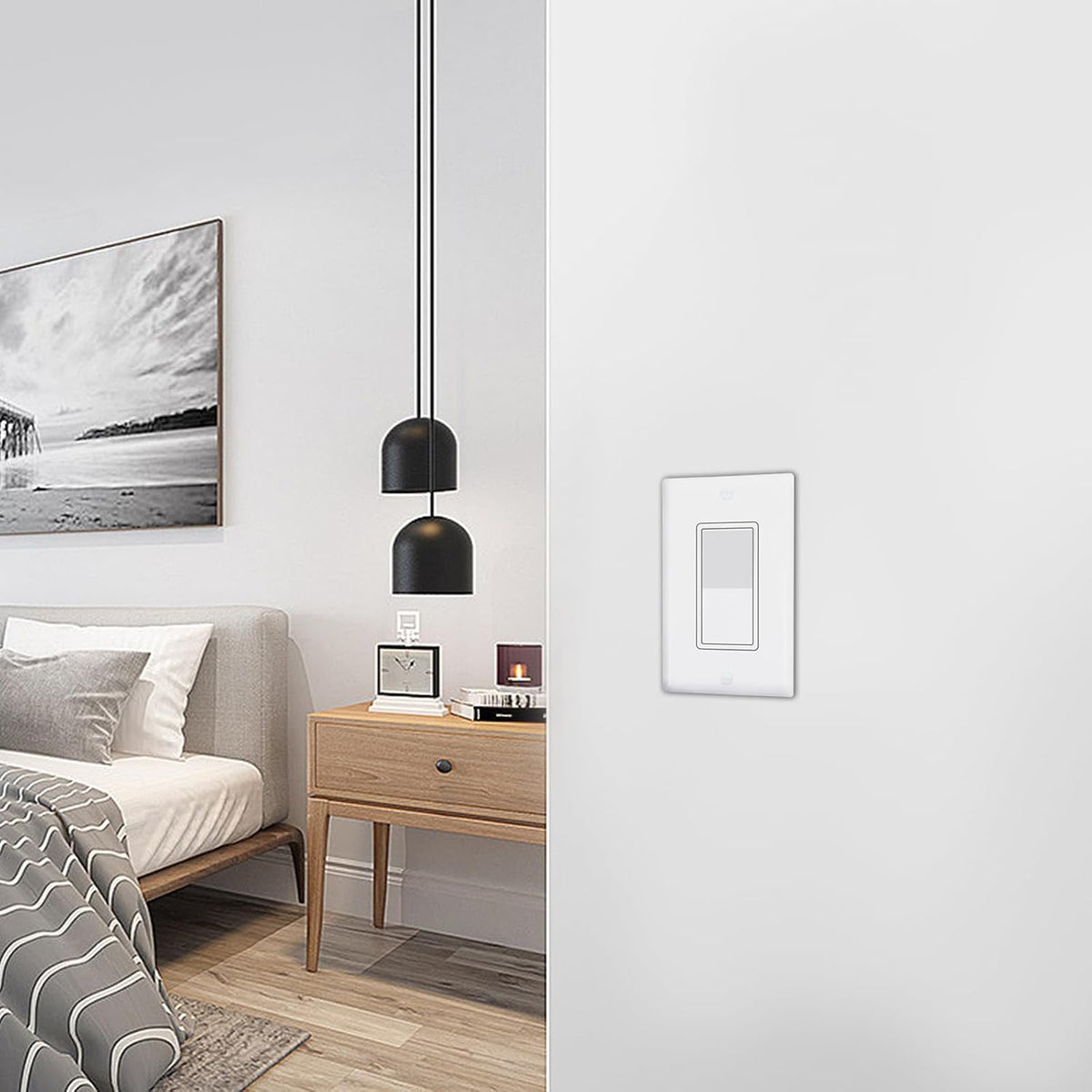 thunderway single pole decorator wall light switch, package contents