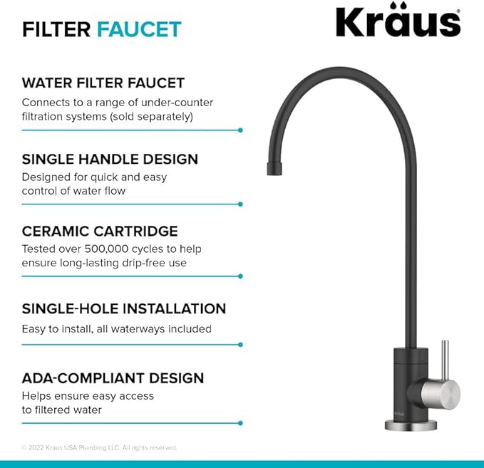 KRAUS® Purita™ Single Handle Drinking Water Filter Faucet