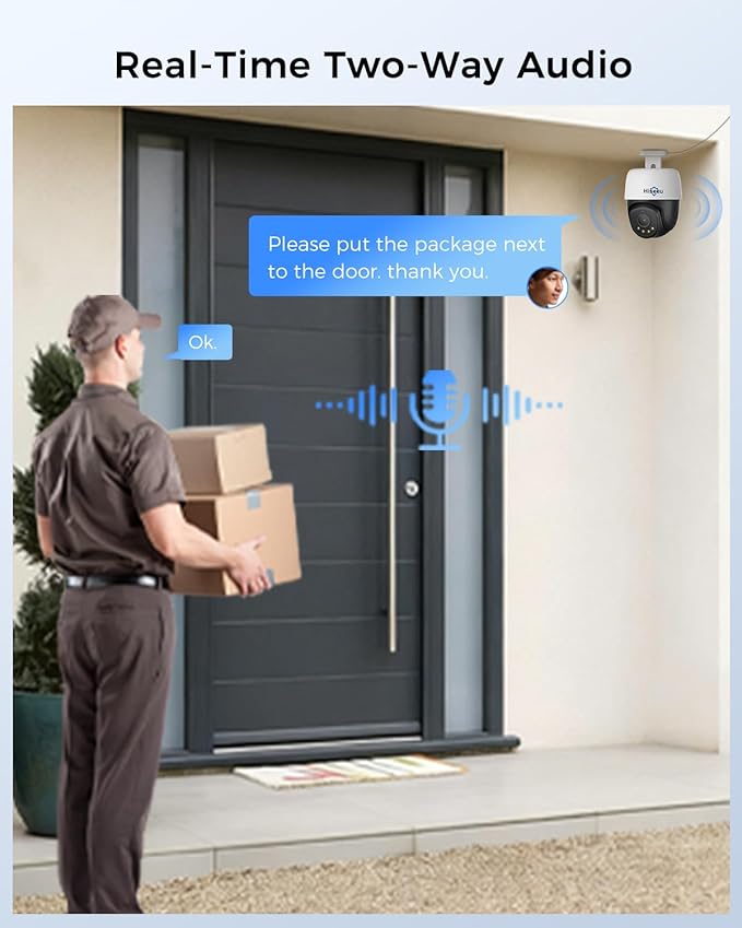 Hiseeu 4K PoE Security Camera System, Human Vehicle Detect, 2-Way Audio (8pcs)