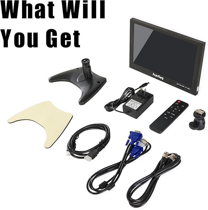Suprlipy 10.1 Inch Mini Small HDMI Monitor 1920x1200 16:10 IPS Metal Housing