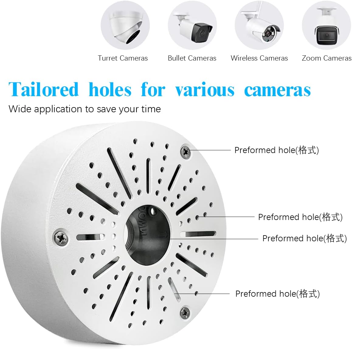 (outdoor security camera junction box) universal junction box showing dimensions