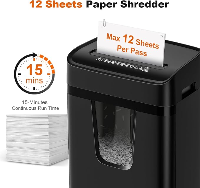 Bonsaii 12 Sheet Paper Shredder
