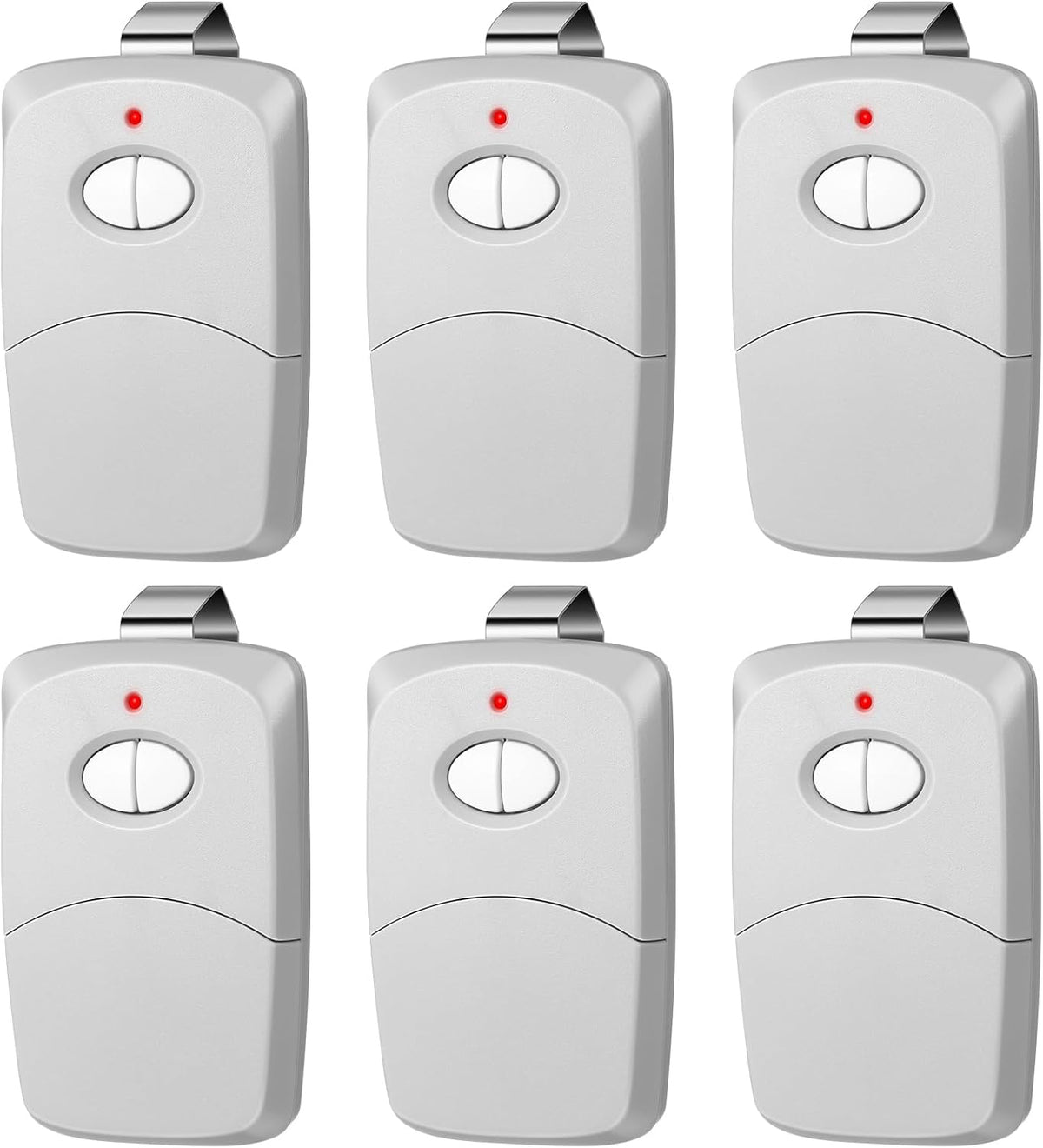 Kingdder 6 Pcs 2 Button Gate Opener Compatible with Linear Multicode, Grey
