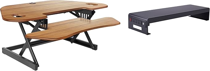 Rocelco 46" Height Adjustable Corner Standing Desk Converter