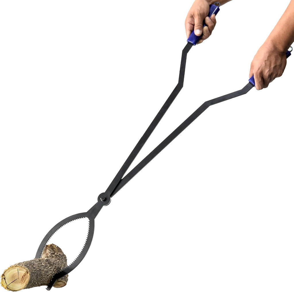 CKLT 40in Heavy Duty Fire Tongs Firewood Grabber Tool