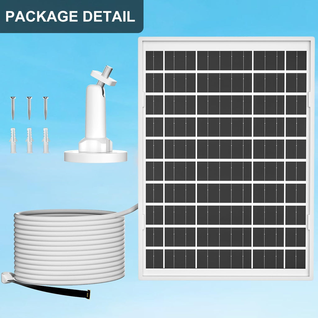 itodos 6w solar panel for myq smart garage, package contents