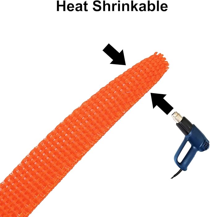 MECCANIXITY Braided Cable Sleeves Heat Shrinkable Fabric Sleeving, Network