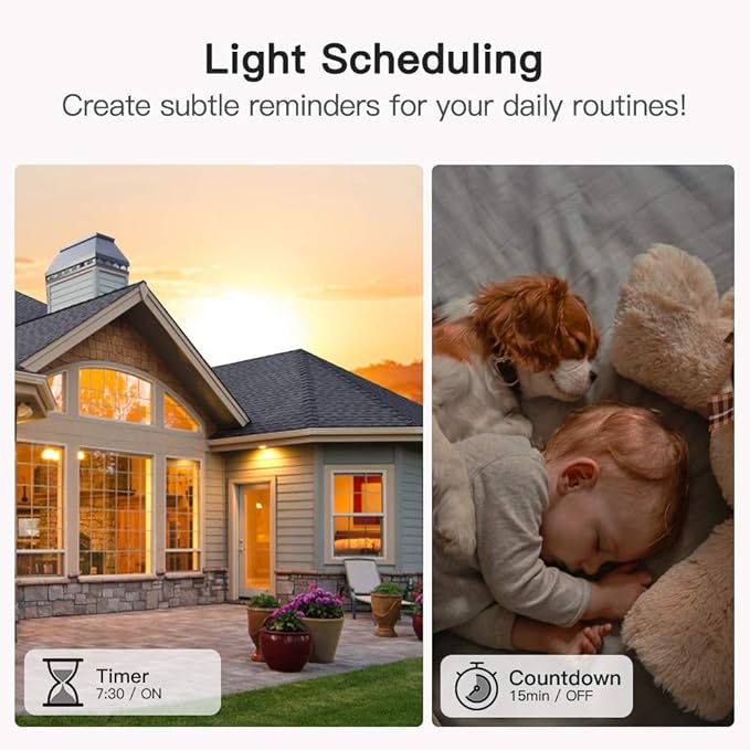 TREATLIFE Smart Light Switch Single Pole Works (4 Pack)