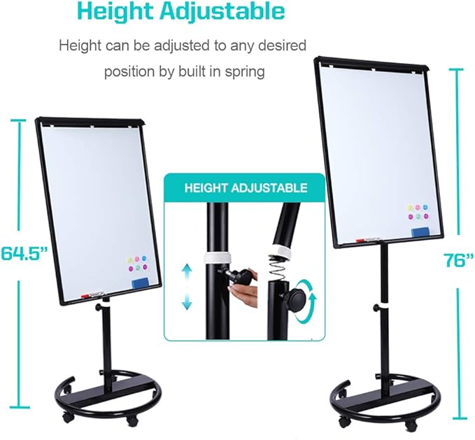 40 X 28 Inch Mobile Magnetic Whiteboard on Wheels, Rolling Dry Erase Board