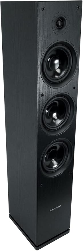 Rockville RockTower 68B Passive Tower Speaker, 8 Ohm, High-Fidelity Sound