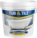 Tub and Tile Refinishing Kit, 66oz White Quick-Dry Tile Paint for Wall & Floor, Sink Bathtub and Toilets Paint for Bathroom, Kitchen, Toilets, Water Based