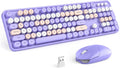 MOFII Wireless Keyboard and Mouse Combo, 2.4GHz Retro Full-Size Keyboard