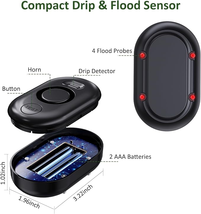5 Pack WD60 Water Leak Detectors