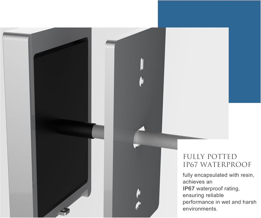 blütezeit wired gate opener keypad with 2 rfid, side view