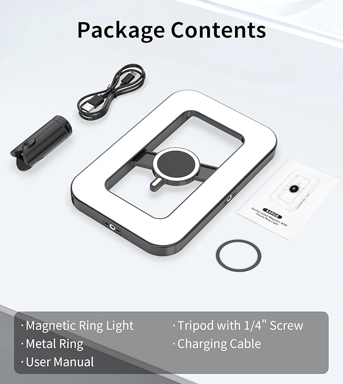 Magnetic 6000mAh RGB Selfie Ring Light