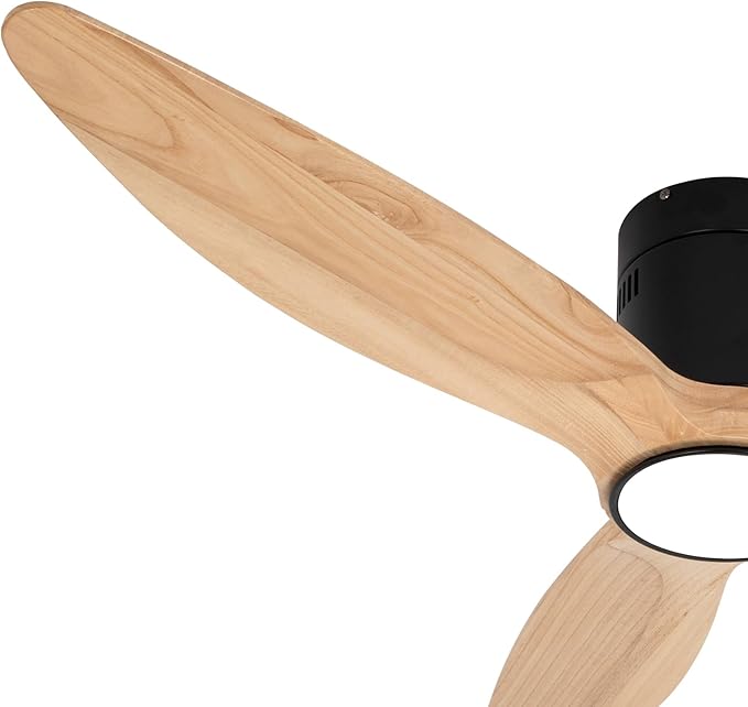 OUATER Wood Flush Mount Ceiling Fan