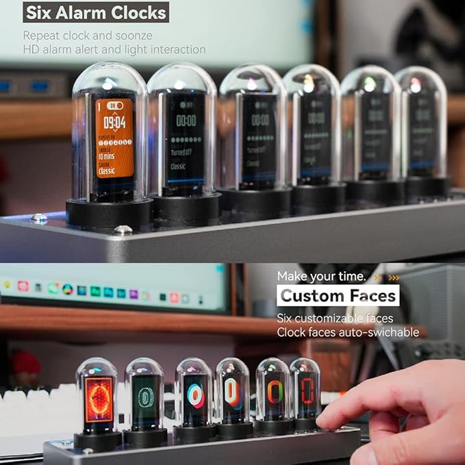 Adventurers IPS Nixie Tube Clock, Creative Electronic DIY Nixie Tube Clock