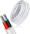 18 Gauge 2 Conductor Electrical Wire, 100FT Low Voltage 18/2 Tinned Copper