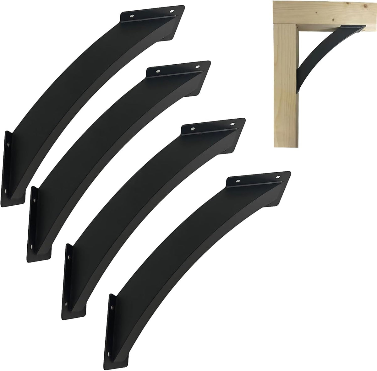 4PCS 4x4 Arc 45°Angle Support Bracket Heavy Duty Pergola Brackets