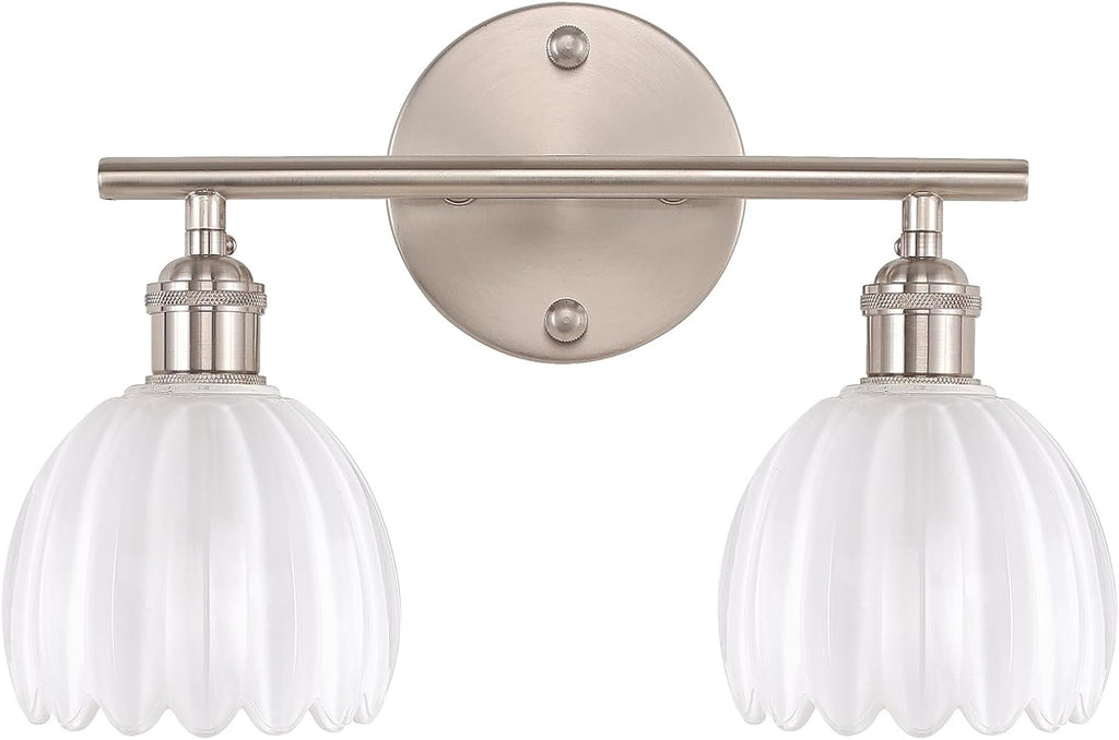 Shenmoyl Bathroom Light Fixtures, 2-Light Vanity Wall Light Over Mirror