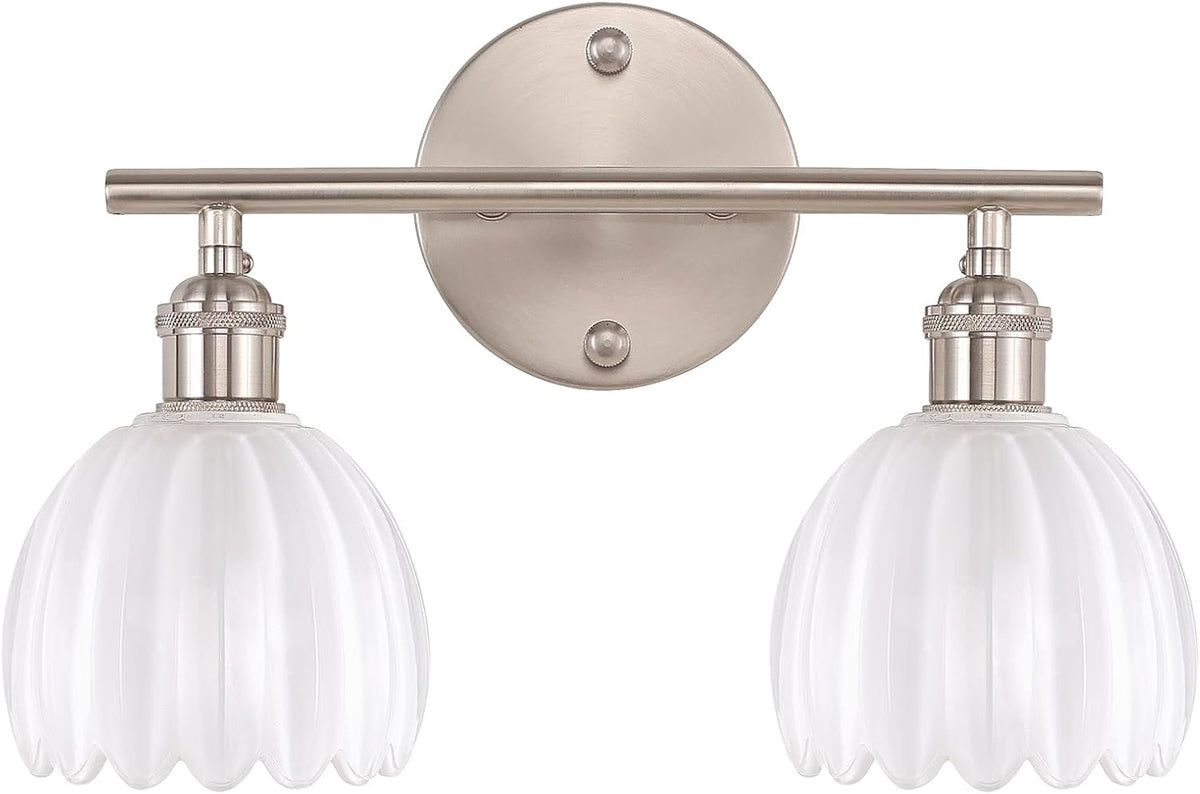 Shenmoyl Bathroom Light Fixtures, 2-Light Vanity Wall Light Over Mirror