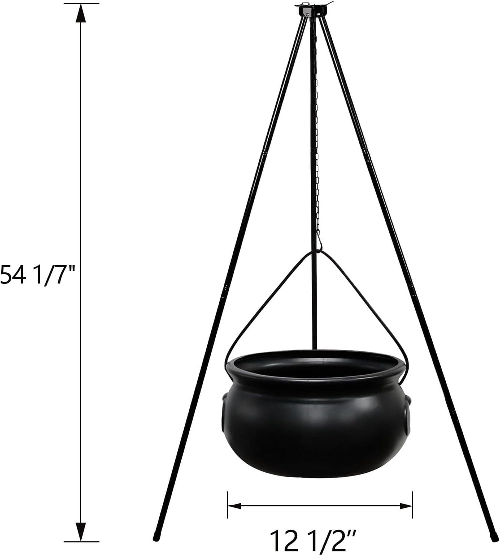 Halloween Decorations Outdoor - Large Witches Cauldron on 54" Tripod