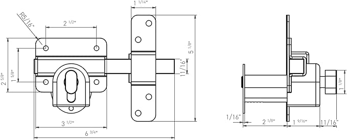 GateMate Long Throw Gate Lock, Euro Profile Gate Lock
