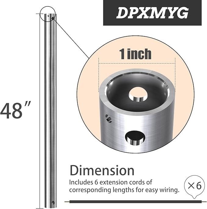 DPXMYG 48 inch Ceiling Fan Downrod