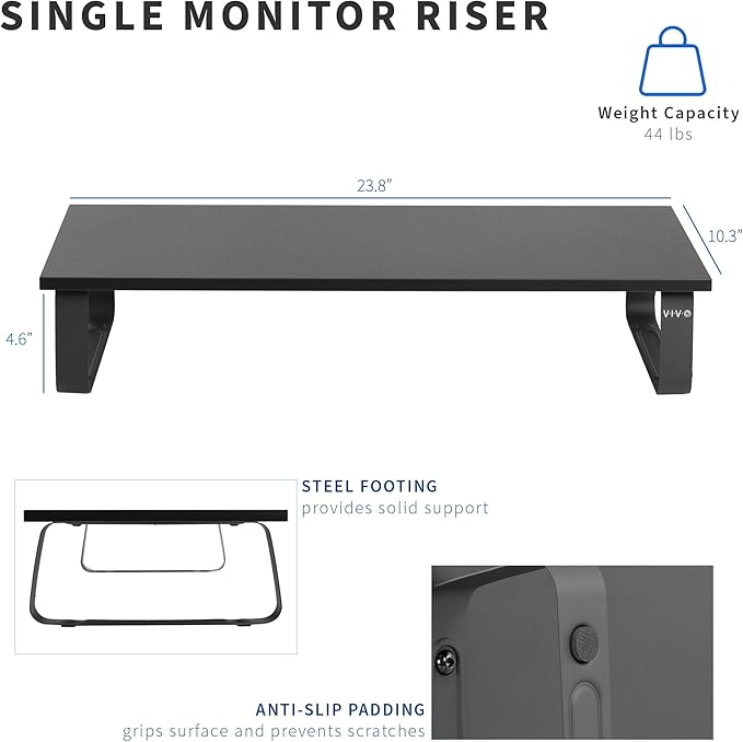VIVO Monitor and Laptop Stand, 24 inch Desktop Riser, STAND-V000D
